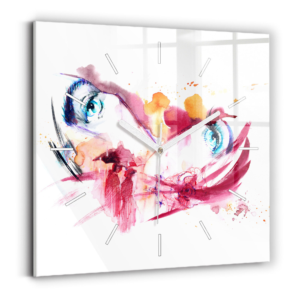 Zegar ścienny kwadratowy Romantyczna para