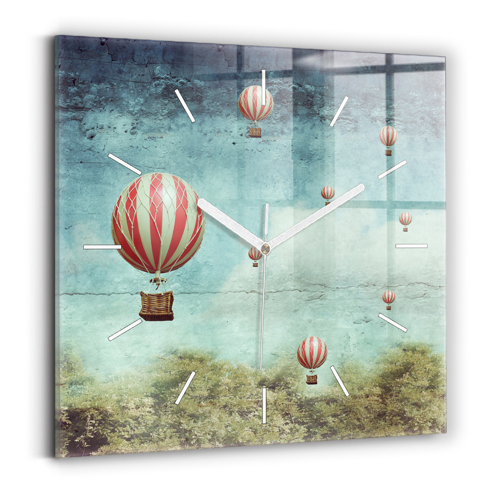 Zegar ścienny kwadratowy Malowane balony