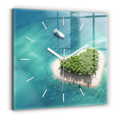 Zegar kwadratowy Wyspa serce