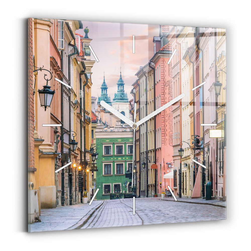 Zegar kwadratowy Stare miasto w Warszawie