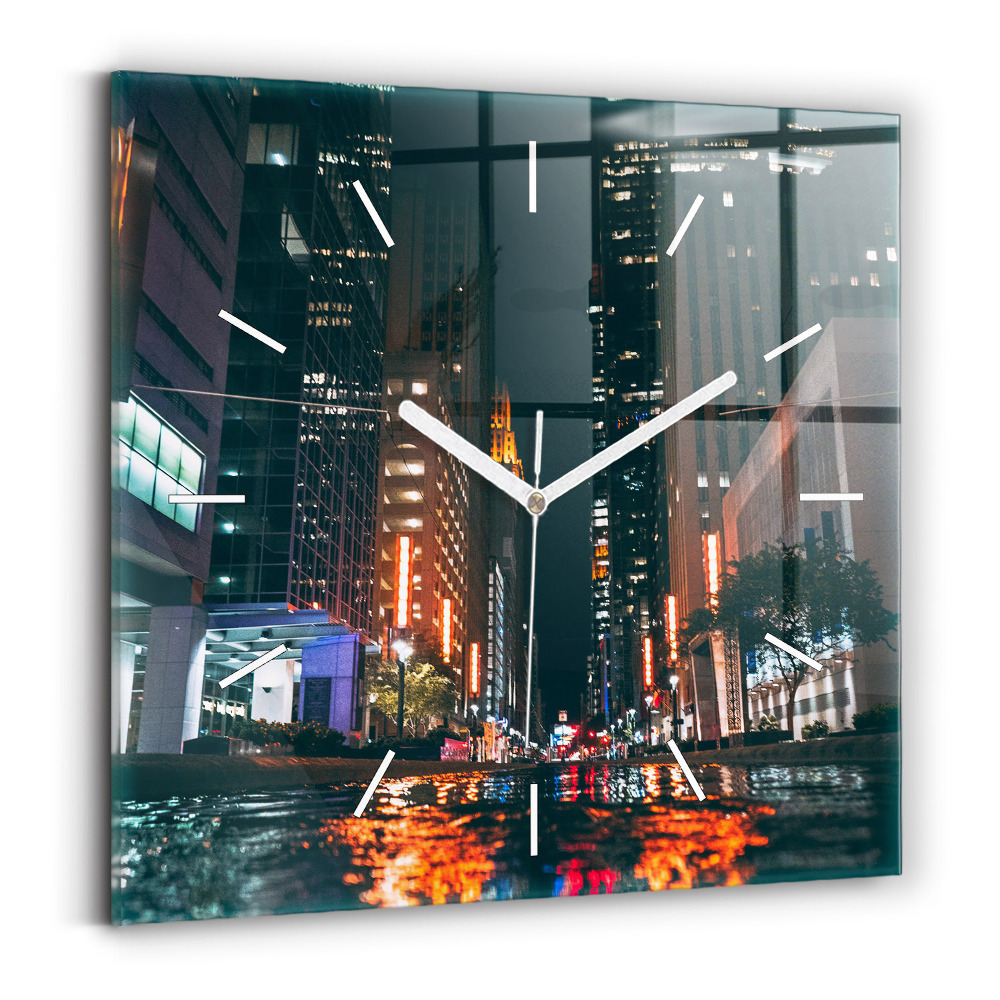 Zegar szklany kwadratowy Hotel Hilton w Houston
