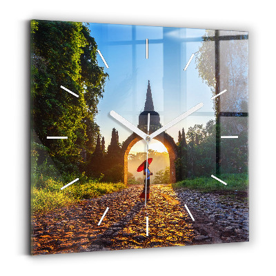 Zegar ścienny kwadratowy Park Surat Thani Tajlandia