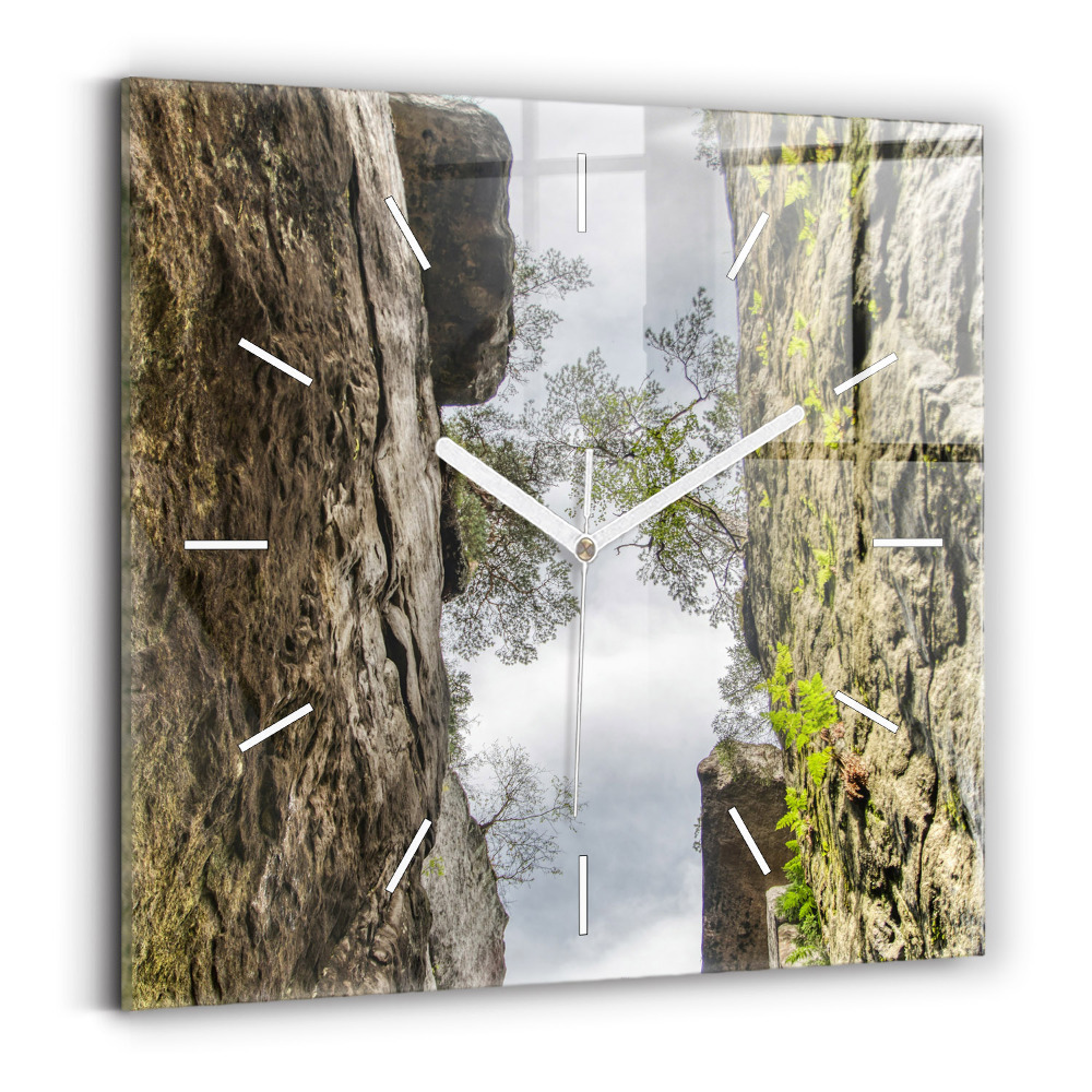 Zegar kwadratowy Skalne miasto w Czechach