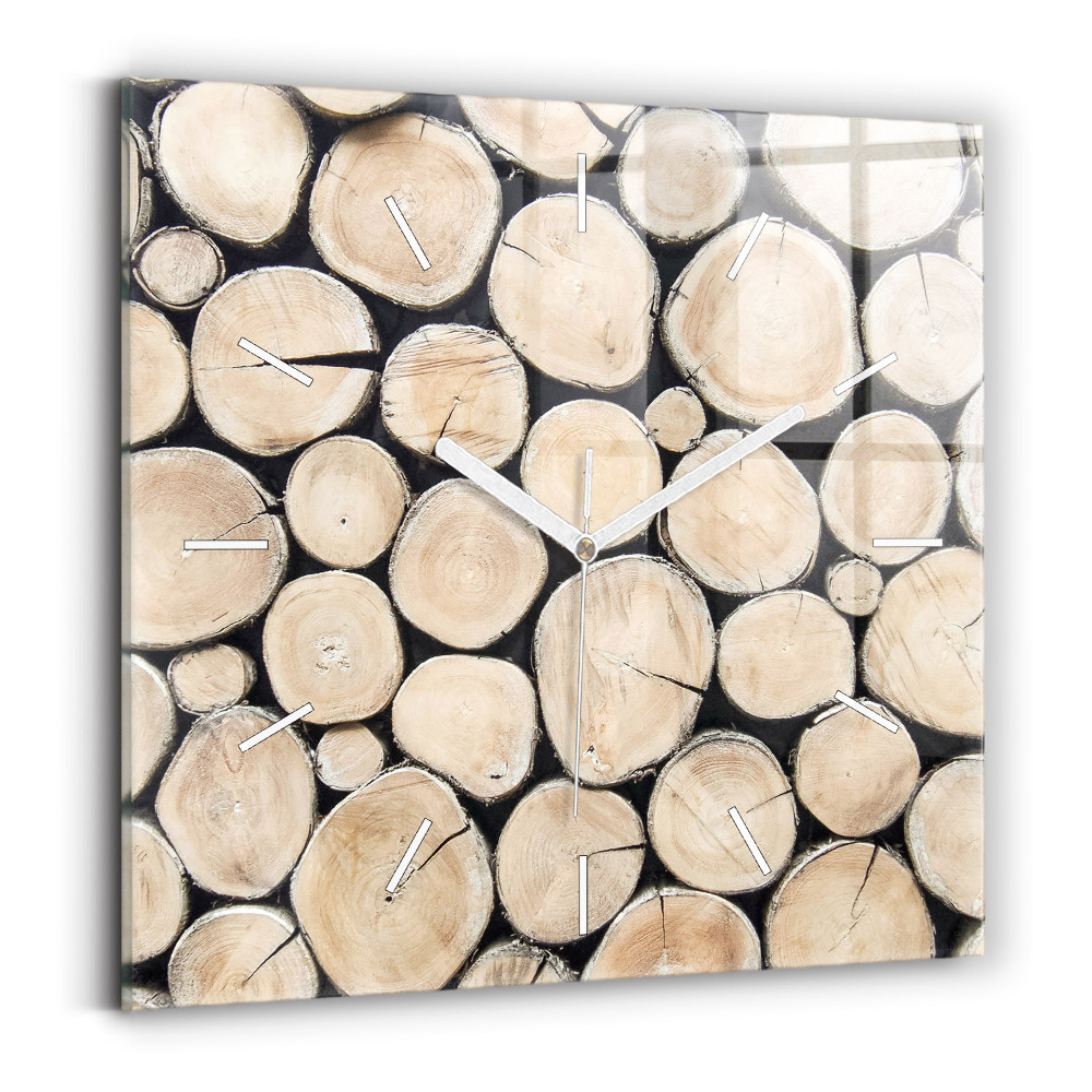 Zegar ścienny kwadratowy Ścięte pieńki drzewa