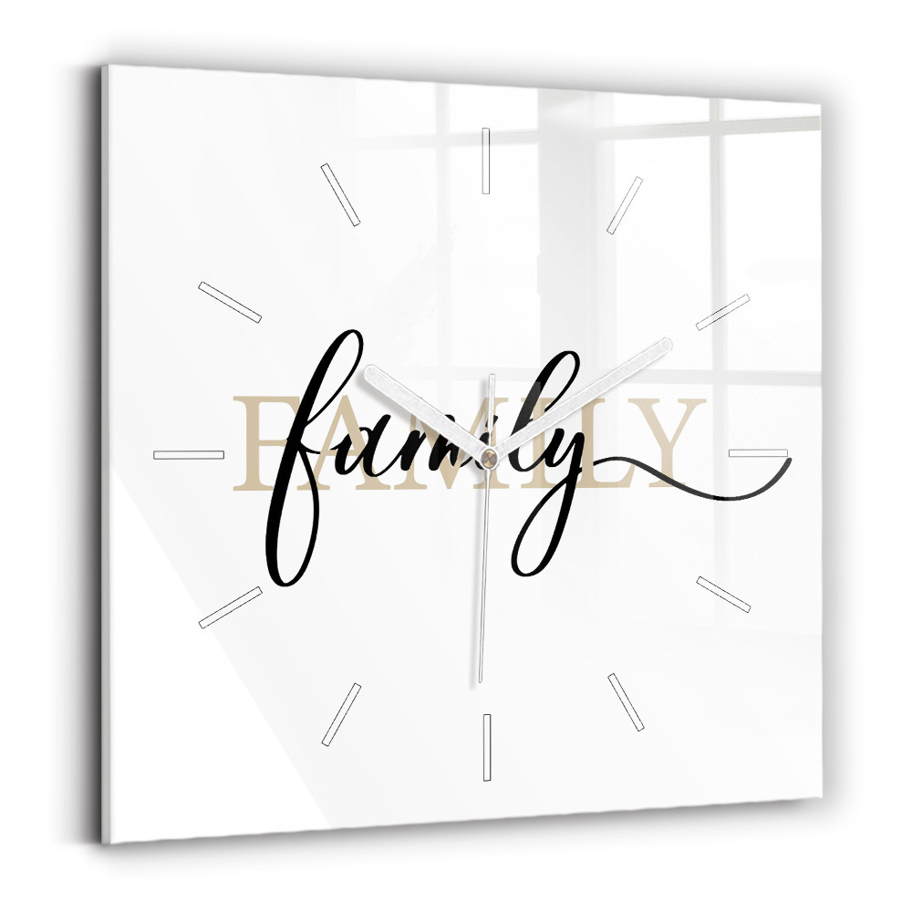 Zegar kwadratowy Napis Family
