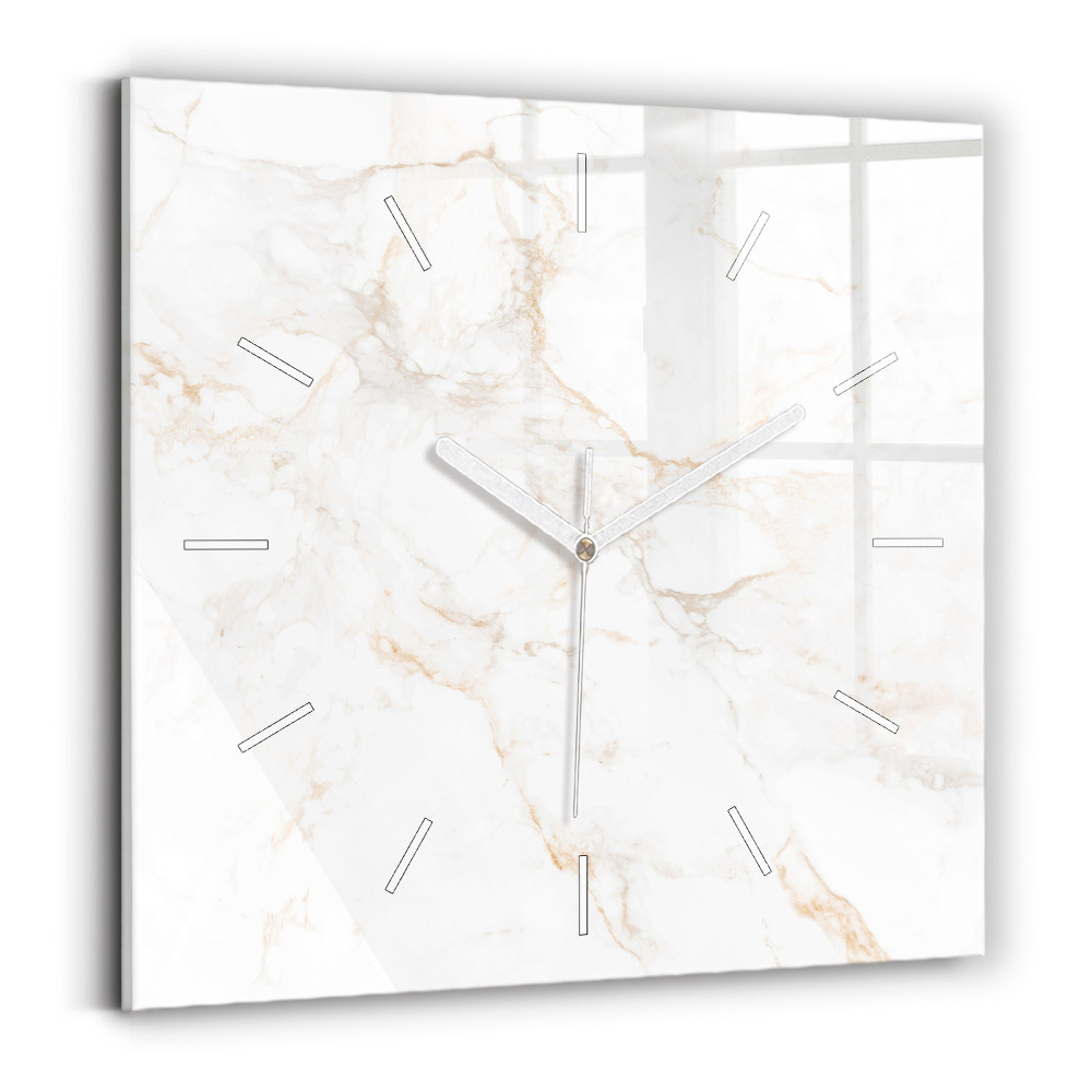 Zegar kwadratowy Elegancki marmur