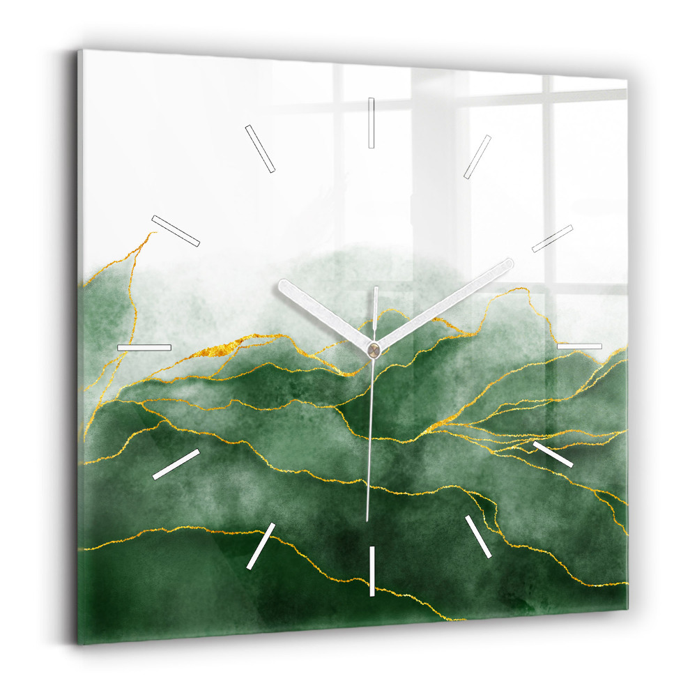 Zegar kwadratowy Abstrakcja liście