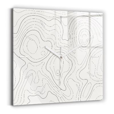 Zegar kwadratowy Plamy abstrakcja