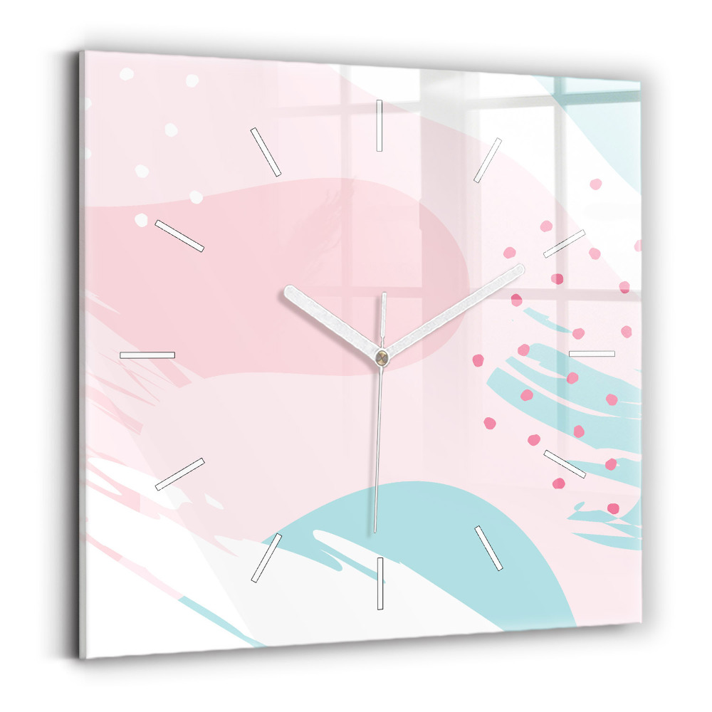 Zegar ścienny kwadratowy Pastelowa abstrakcja