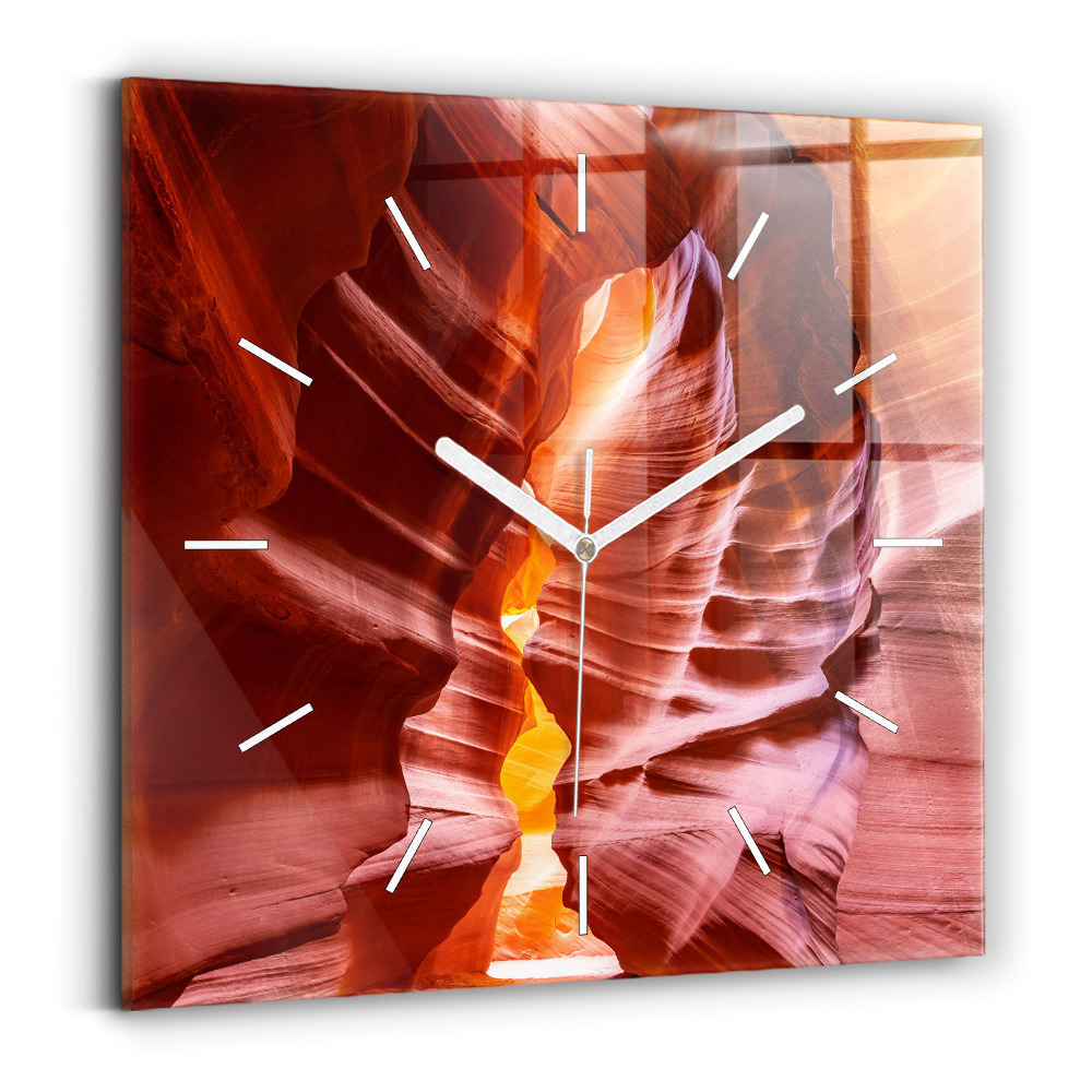 Zegar ścienny kwadratowy Piaskowy kanion