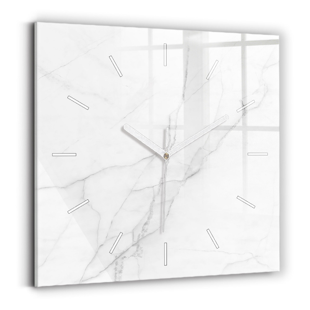 Zegar ścienny kwadratowy Dekoracyjny marmur