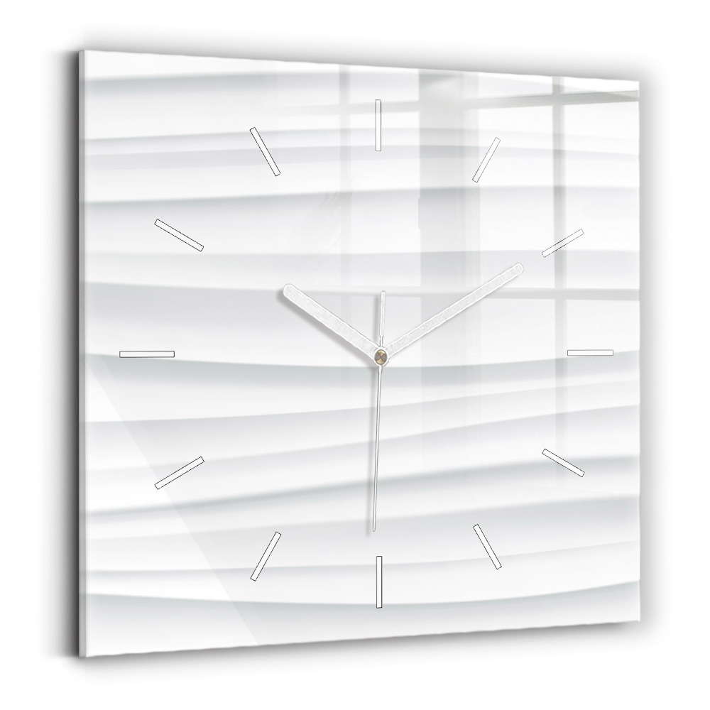 Zegar ścienny kwadratowy Fale tekstura