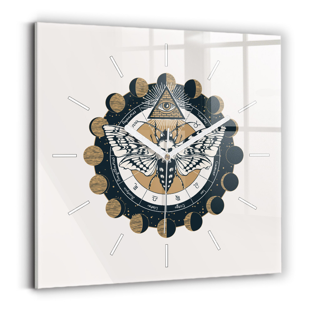 Zegar kwadratowy Fazy księżyca i oko