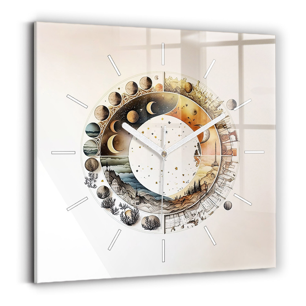 Zegar szklany kwadratowy Zegar astronomia