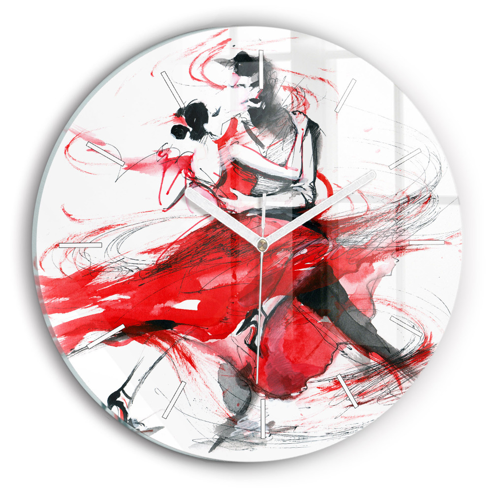 Zegar okrągły Tańcząca para