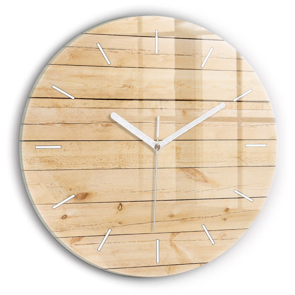 Zegar z nadrukiem Drewniane deski