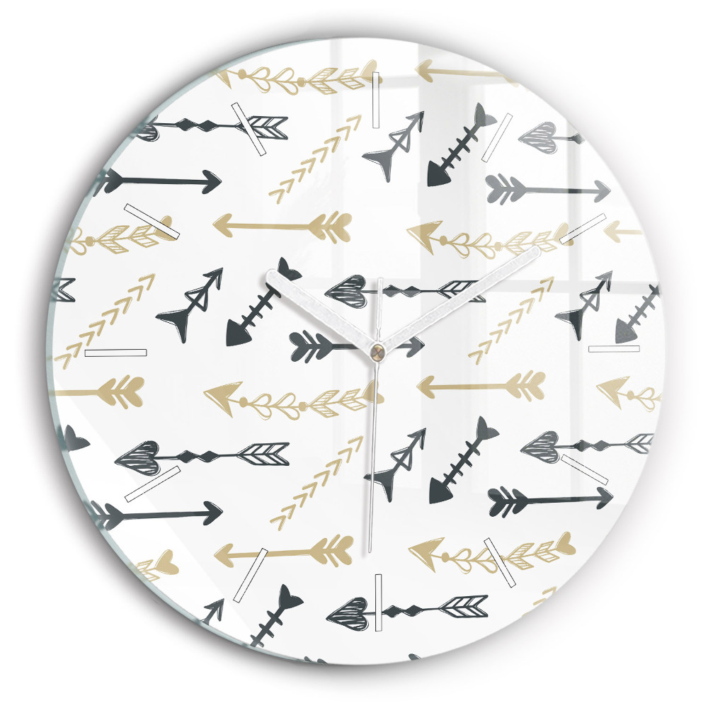 Zegar okrągły Geometryczny wzór hipsterski