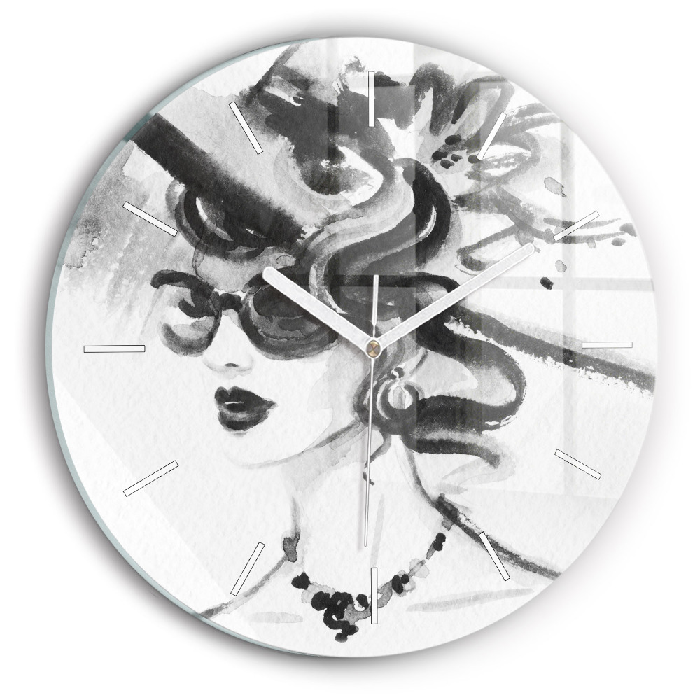 Zegar ścienny Modna kobieta