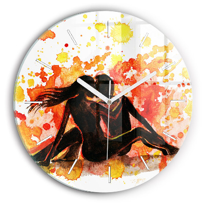 Zegar okrągły Miłość i zakochana para