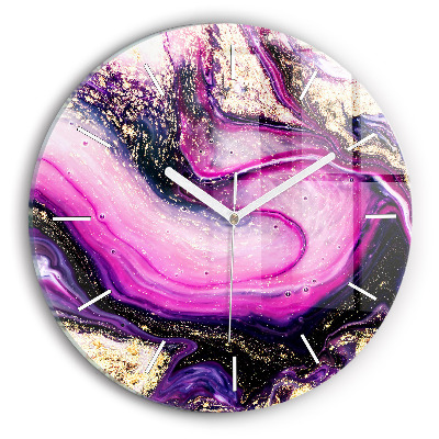 Zegar z nadrukiem Abstrakcja marmur