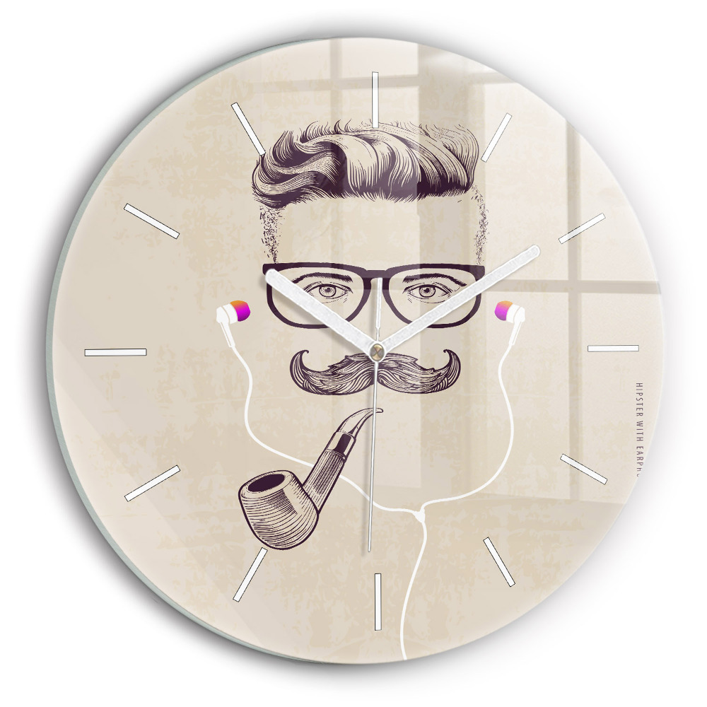 Zegar ścienny Mężczyzna z fajką