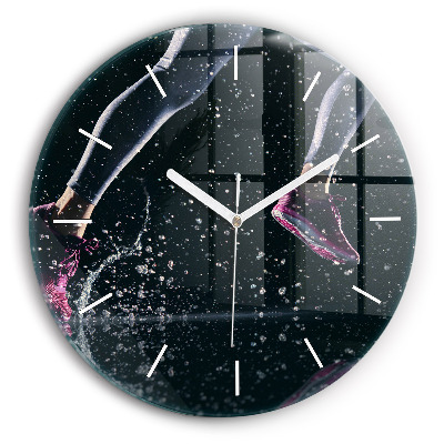 Dekoracyjny zegar ścienny Zdrowy styl życia - bieg