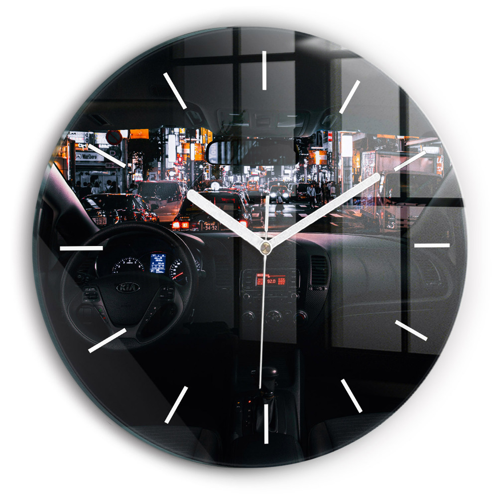 Zegar z nadrukiem Samochód w Tokio