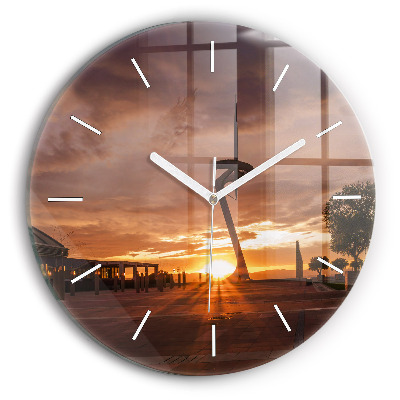 Dekoracyjny zegar ścienny Barcelona Park Olimpijski