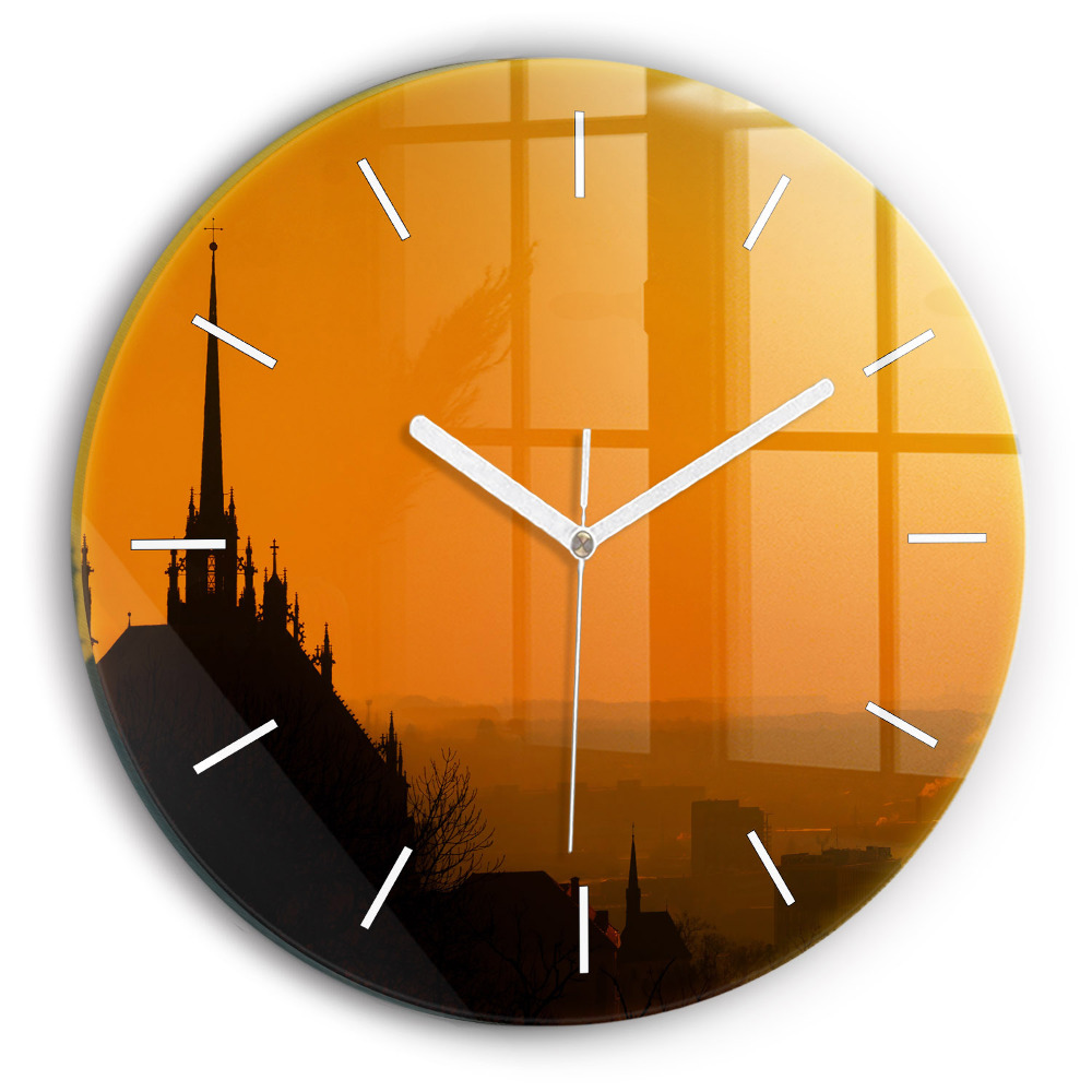 Zegar ścienny Widok na katedrę Brno