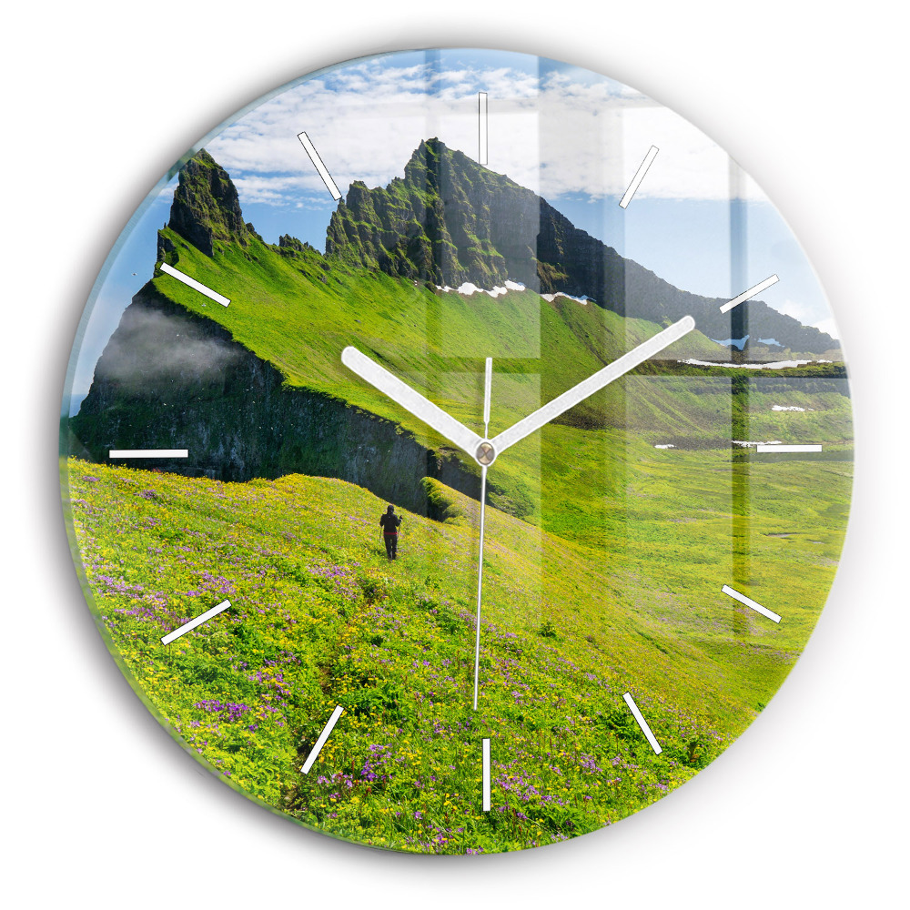 Dekoracyjny zegar ścienny Rezerwat Hornstrandir Islandia