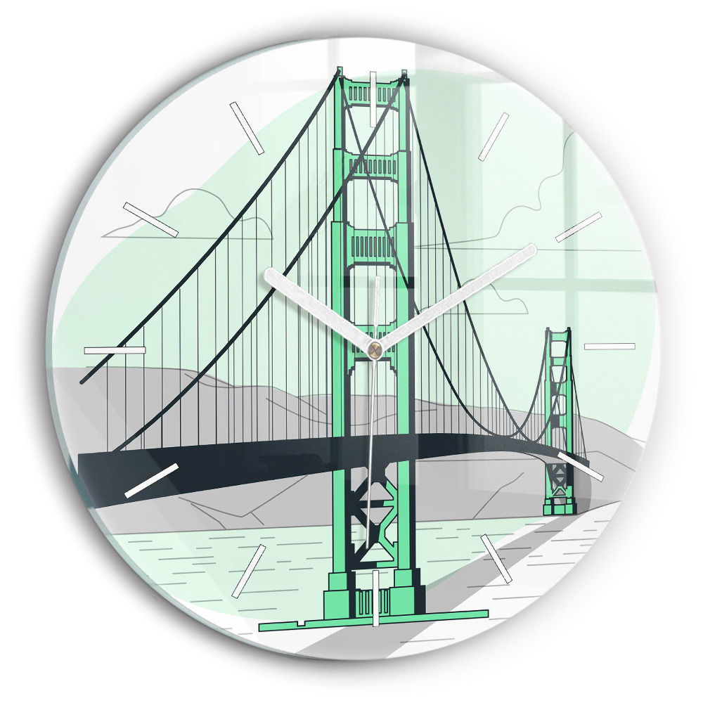 Zegar okrągły Zielony most
