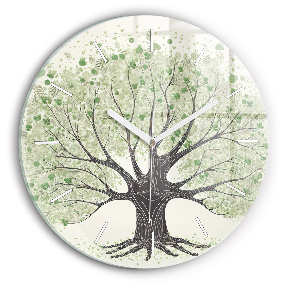 Zegar z nadrukiem Duże drzewo natura