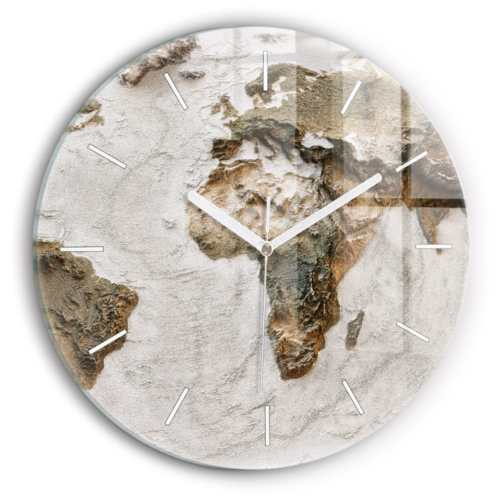 Dekoracyjny zegar ścienny Stara mapa świata