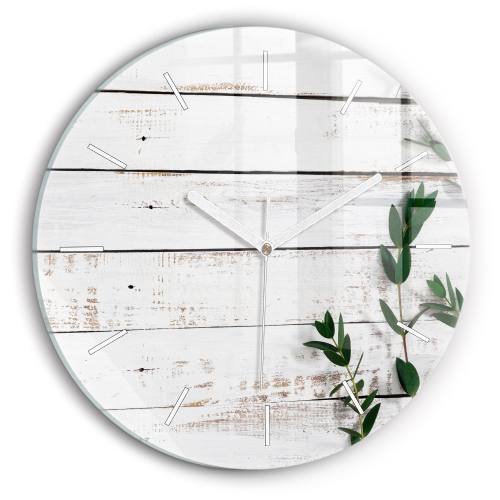 Dekoracyjny zegar ścienny Drewniane jasne deski