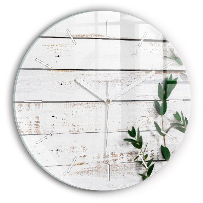 Dekoracyjny zegar ścienny Drewniane jasne deski