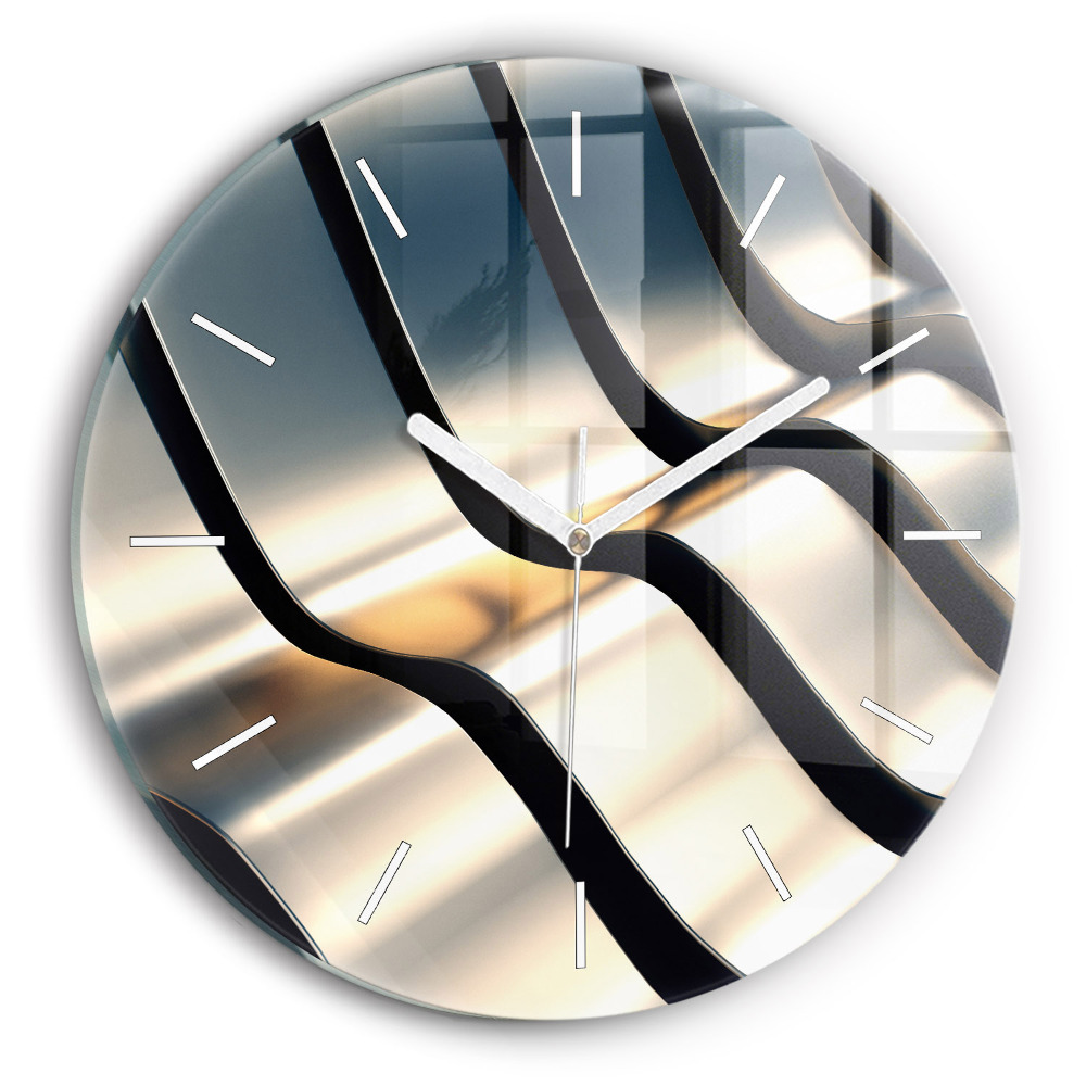 Zegar z nadrukiem Srebrny wzór