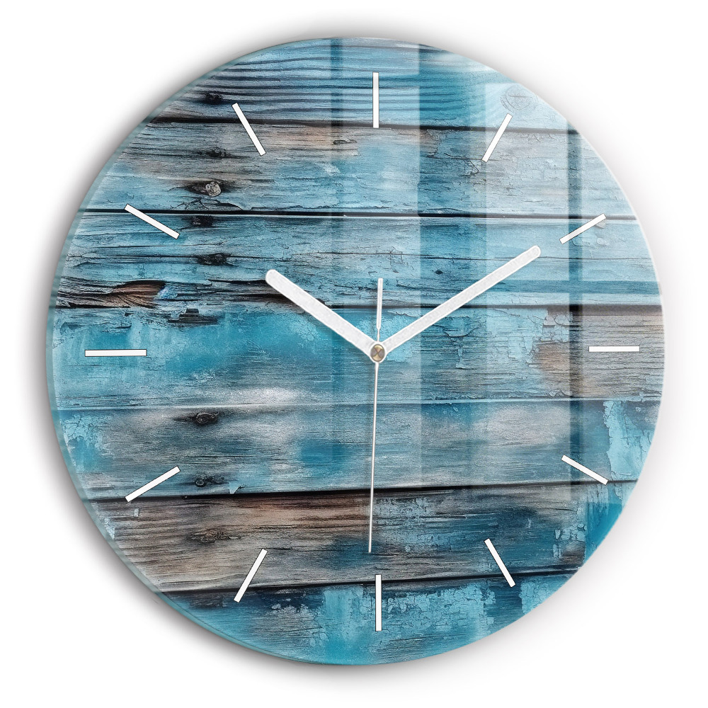 Zegar z nadrukiem Niebieskie deski
