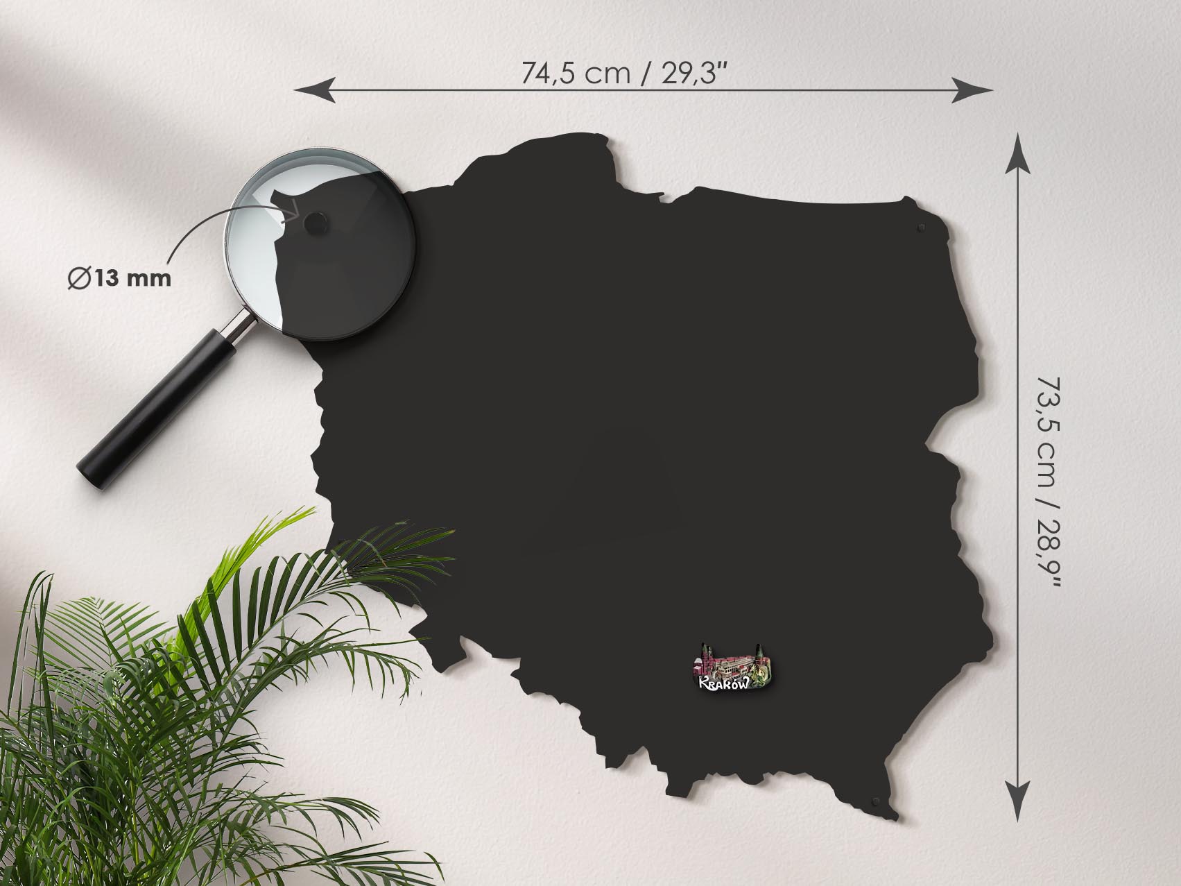 Infografika przedstawiająca cechy tablicy magnetycznej